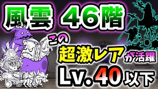 この超激レアが活躍】風雲にゃんこ塔46階 本能なし&レベル40以下で簡単