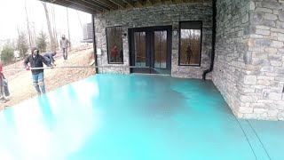 Hope They Like Blue! New Exposed Aggregate Technique