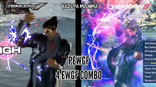 Kazuya PEWGF- 4 EWGF combo | Tekken 7 Vs Tekken 8