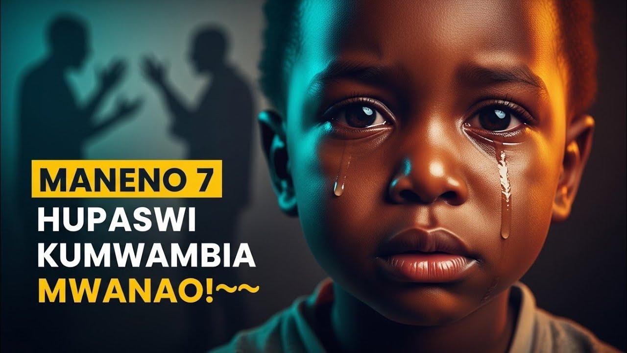 MANENO 7 YA WAZAZI YANAYOUA NDOTO ZA MWANAO: Jinsi Wazazi Wanavyovunja Maisha Ya Watoto Bila Kujua!¡