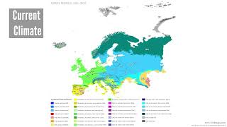 Europe's Climate Zones Shifting North: Köppen-Geiger 1931-2099