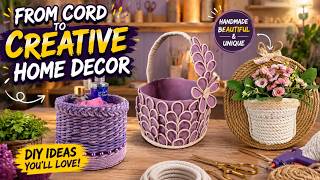 No one will believe it's just ordinary rope! 😱 3 Luxurious DIY Ideas 🧺🌿
