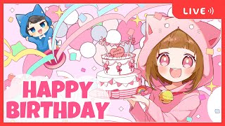 🔴ぴののお誕生日ケーキをつくる配信！🎂《＋お知らせ》ちろぴのライブ🐶🐱🌼 screenshot 1