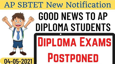Good News to AP Diploma Students | Exams Postponed for SPECIAL MERCY Students