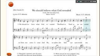 We should believe what God revealed TUNE: PRO NOS DELICTIS. Original hymn.
