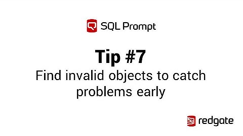 SQL Prompt - find invalid objects