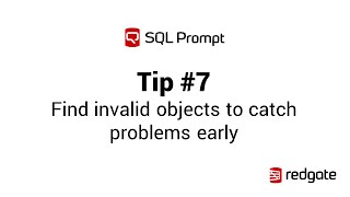 SQL Prompt - find invalid objects