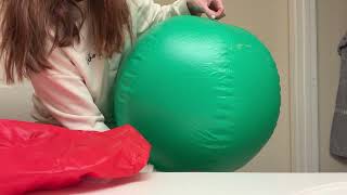 Giant Inflatable Christmas Ball Ornaments - what I like about these and how they look up close!