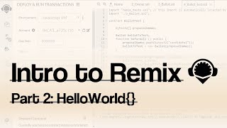 Introduction to Smart Contracts and Ethereum with Remix Part 2: Function Call