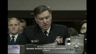VCNO Testifies about the Impact of Sequestration on National Security