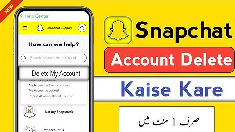 how to delete snapchat account | Snapchat account delete kaise karen | Technical Waseem Gorchha