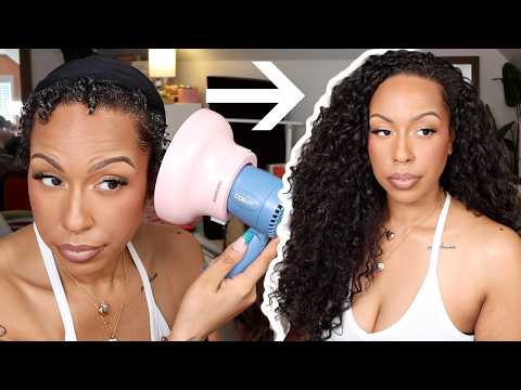 HOW I BLEND MY TYPE 4 HAIR WITH SYNTHETIC CURLY HALF WIGS ft. Frodio Hair | Perfect Summer Wig!