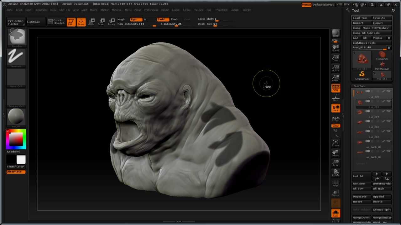 zbrush core hide masked