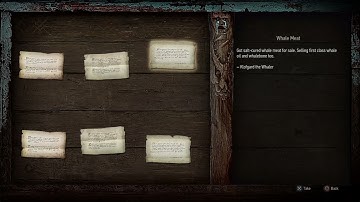 NOTICES: Whale Meat (Witcher 3 In-Game Lore Read Aloud)