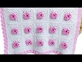 Crochet Rose Baby Blanket Pattern (PART 1 of this Beautiful Design)