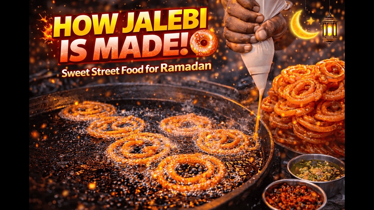 Ramadan Street Food 🍩 Golden Jalebi Magic