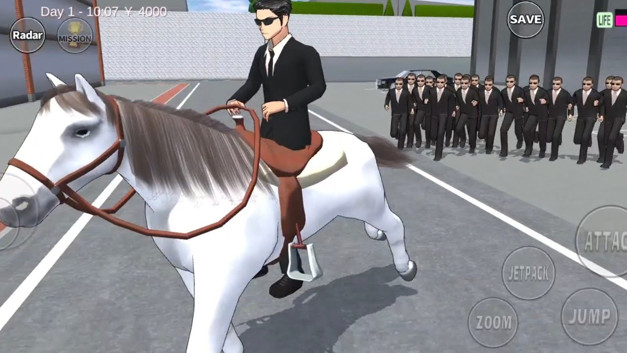 THE POLICE KOBAN 👮‍♀️🚔 AGAINTS BOSS YAKUZA WITH HORSE CASTLE EP.4‼️ TUTORIAL SAKURA SCHOOL SIMULATOR