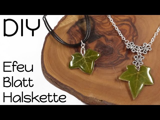 Echte Efeu Blatt Kette | Gieharz DIY Anleitung | Bltter in Resin Schmuck  Tutorial