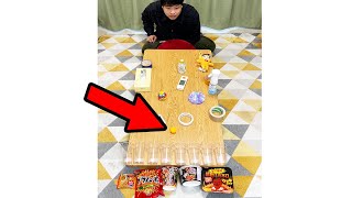 【ほぼ地獄】ボール転がしてコップに入った激辛料理を絶対に食べなきゃいけない地獄ゲーム！#Shorts