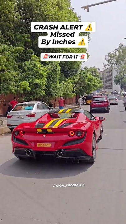 Ferari F8Spider V/S Toyota Vellfire Missed by Inches and had saved atleast a million rupees?#ferrari