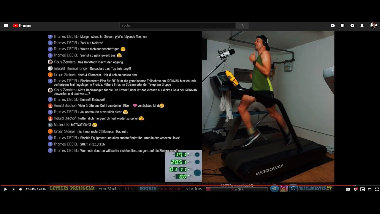 cycling vector Halbmarathon in unter 1:14 h auf dem Laufband möglich? :D