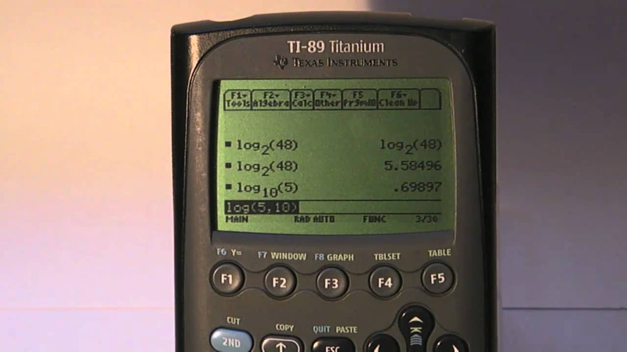 TI-89 Episiode 3: A Calculator Odyssey (Logarithms) - YouTube