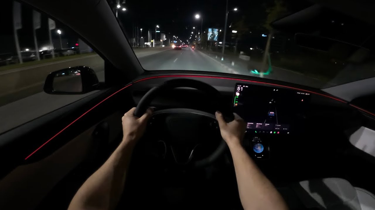 NEW Tesla Model Y Performance 2026 Night Drive