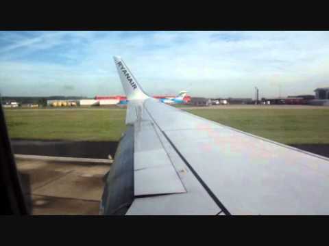 Very hard and heavy landing in Leeds Bradford Int'l Airport , with Ryanair Boeing B737 - 800