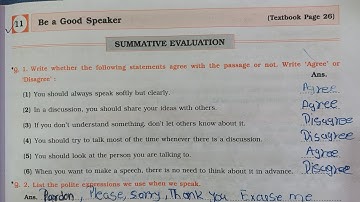 5th standard english workbook lesson number 11 Be A Good Speaker #englishmedium #5thstandard