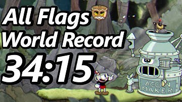 [WR] Cuphead All Flags Speedrun - 34:15 (1.1+)