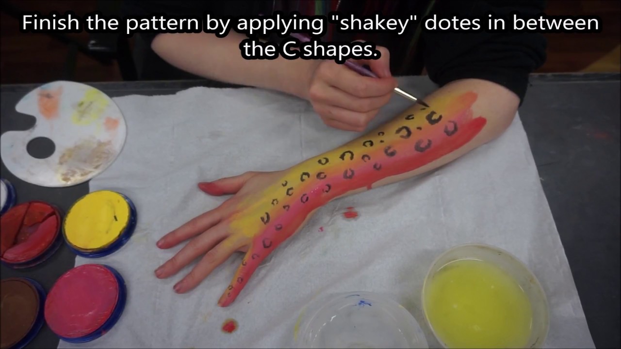 School Tasters: Basic Body Art Tutorial of Leopard Print
