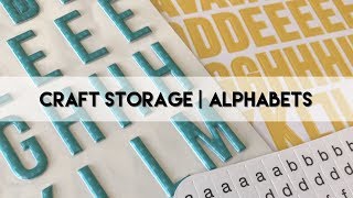 Craft Organisation Alphabet Storage