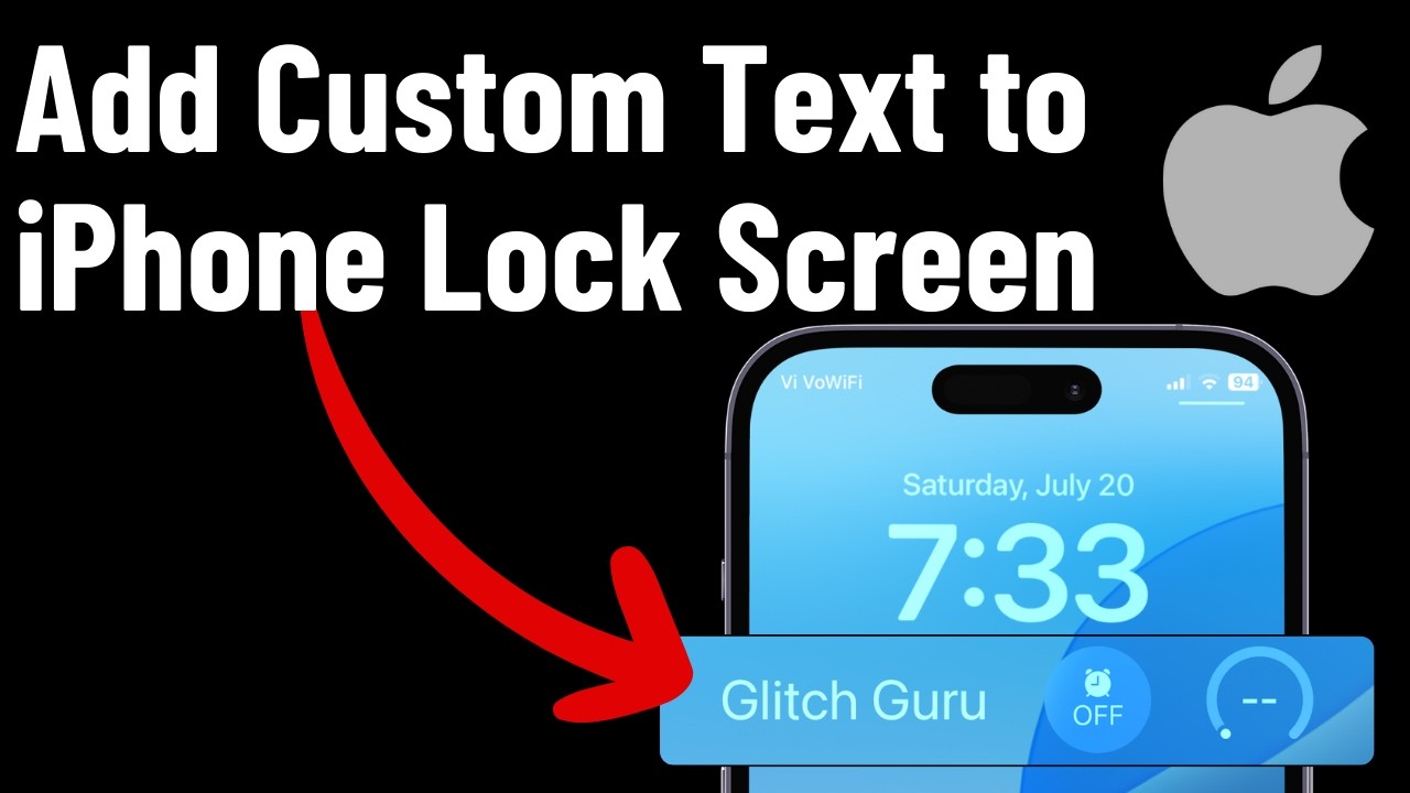 How to Add Name or Custom Text on iPhone Lock Screen