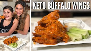 KETO LOW CARB BUFFALO CHICKEN WINGS! NO CARBS! Simple & Easy Keto Meal for Football & Family! Low Carb Buffalo Wings