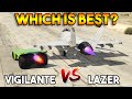 GTA 5 ONLINE : VIGILANTE VS LAZER [ROCKET CAR VS JET] (WHICH IS BEST?)