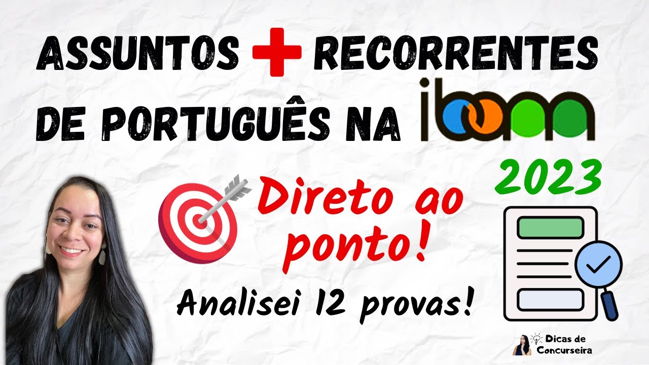 Banca IBAM: ASSUNTOS + RECORRENTES de Português em 2023