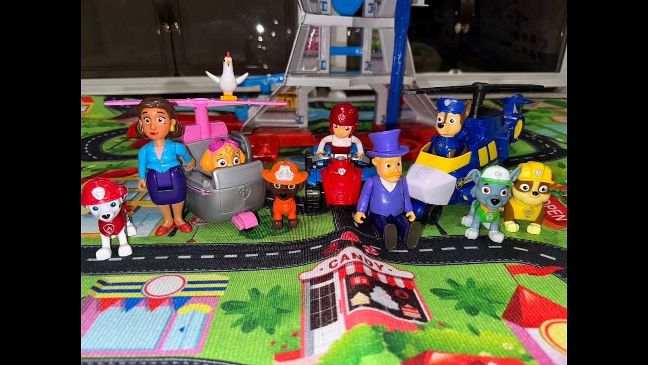 PAW PATROL TOYS! PAW PATROL SAVES MAYOR HUMDINGER WITH A HELICOPTER! #viral #youtube #youtubekids