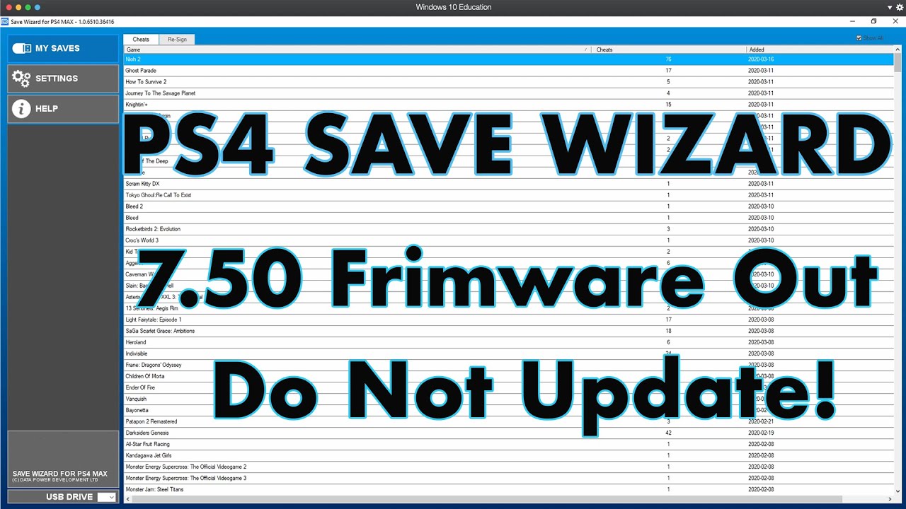 PS4 Save Wizard Update - 7.50 Firmware Released | Do Not Update System!💥 -  YouTube