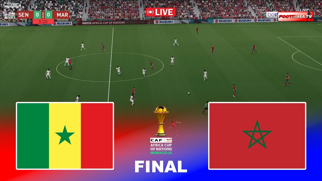 🔴LIVE : Senegal vs Morocco - Final Africa Cup of Nations 2025 CAF | Pes 21 Gameplay Simulation