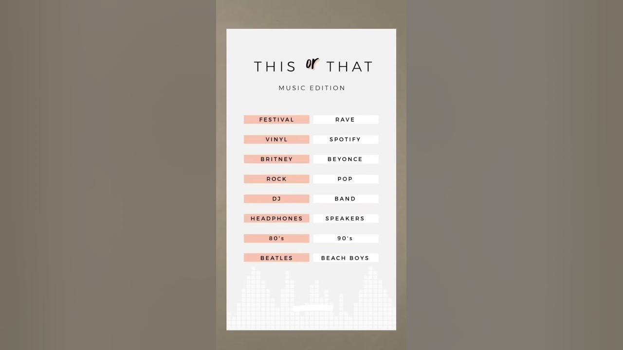 This or that music edition youtube