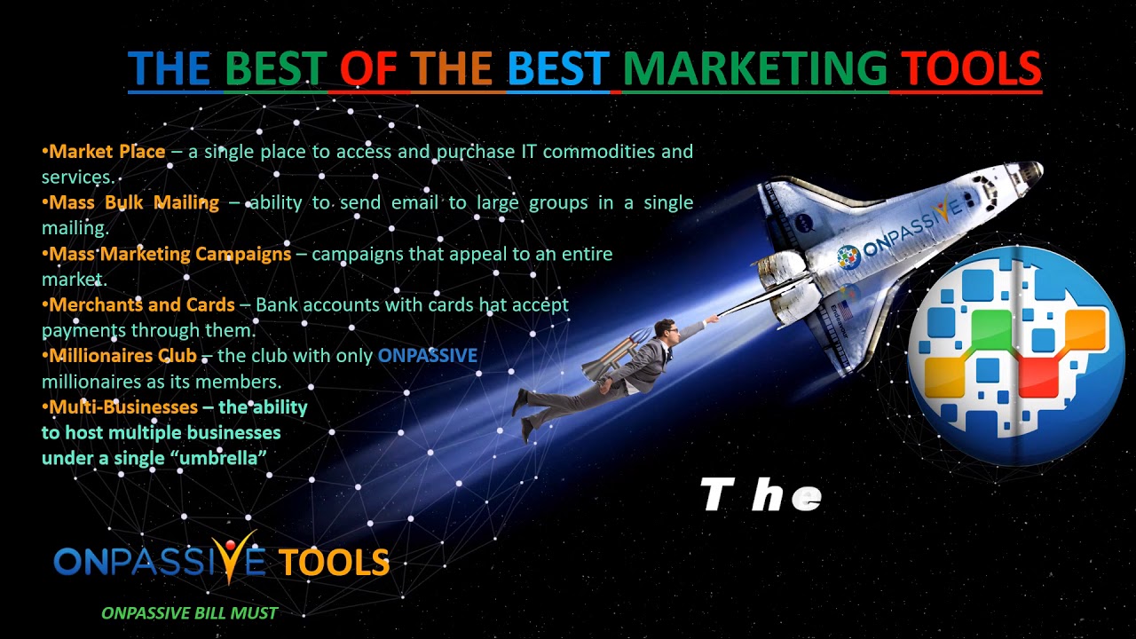 THE BEST OF THE BEST MARKETING TOOLS ONPASSIVE Ash Mufareh CEO YouTube
