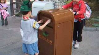 Talking Trash Can at Disneyland!