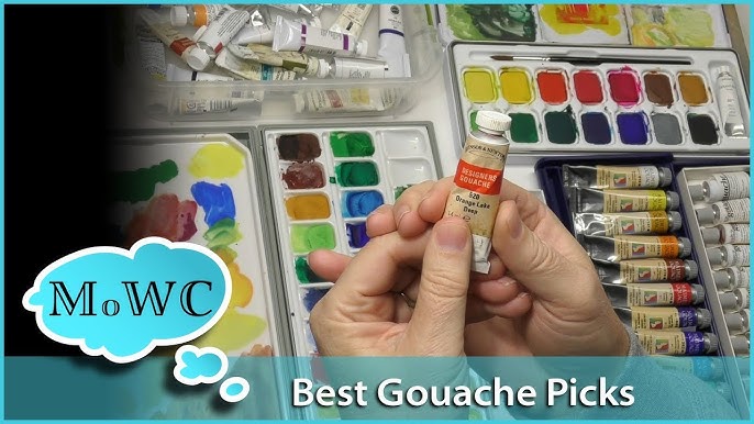 How to use DRIED GOUACHE in a portable palette - tips and advice + DEMO 