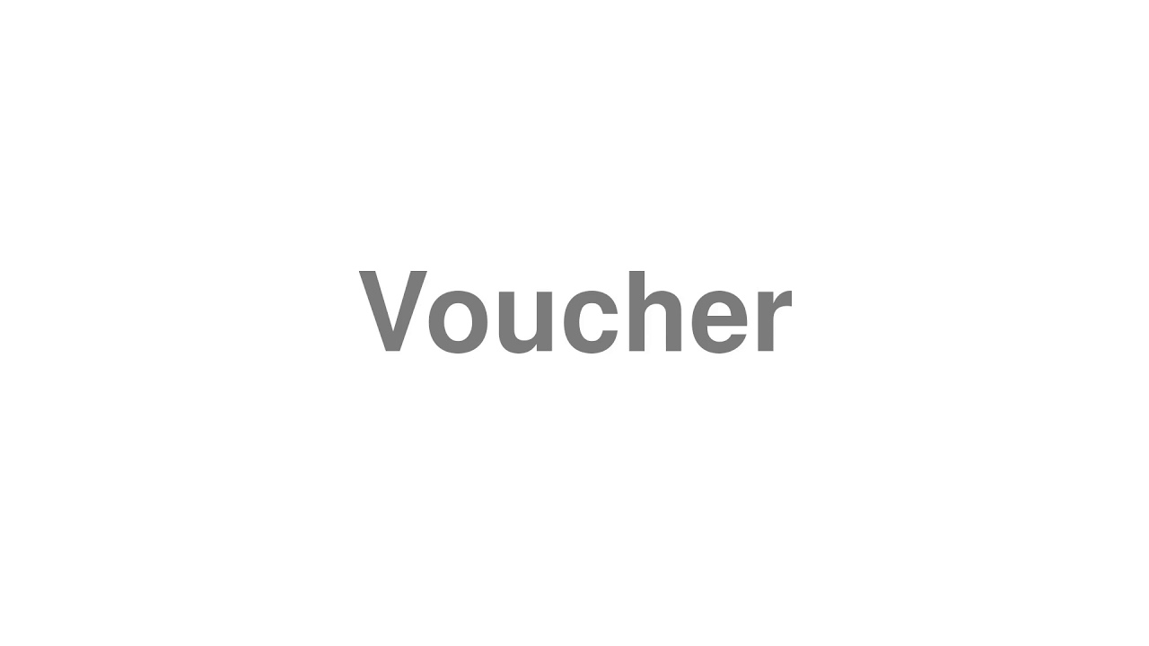 How to Pronounce "Voucher" YouTube