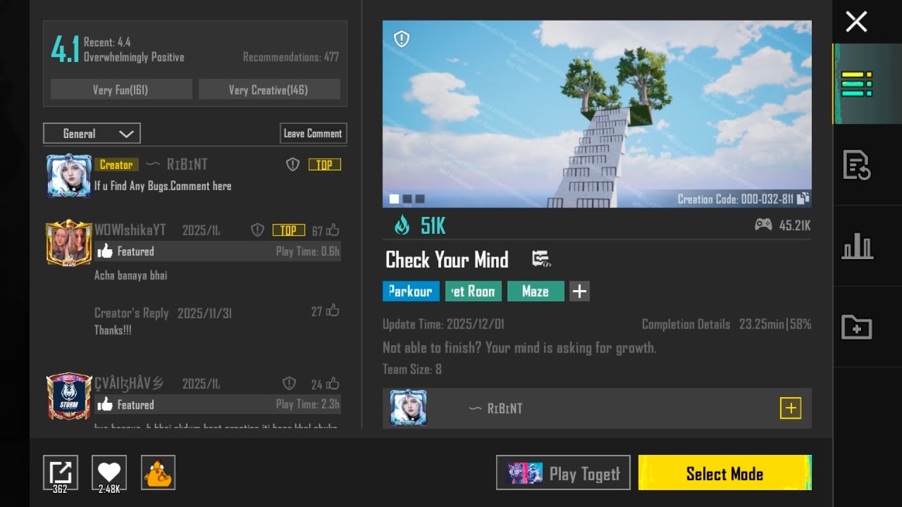 MAP CODE - 32811 (latest update) Check your mind complete video 