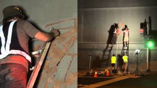 Bank MECU Reverse Graffiti artworks