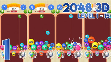 2048 3D Level 1 to 15 First Impressions - Gameplay Walkthrough