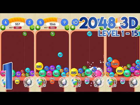 2048 3D Level 1 to 15 First Impressions - Gameplay Walkthrough