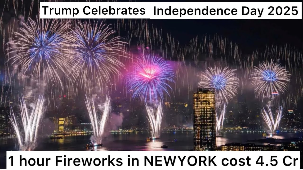 USA Big Celebration: TRUMP Celebrated Independence Day 2025 | 4Crore Fireworks In NEWYORK 