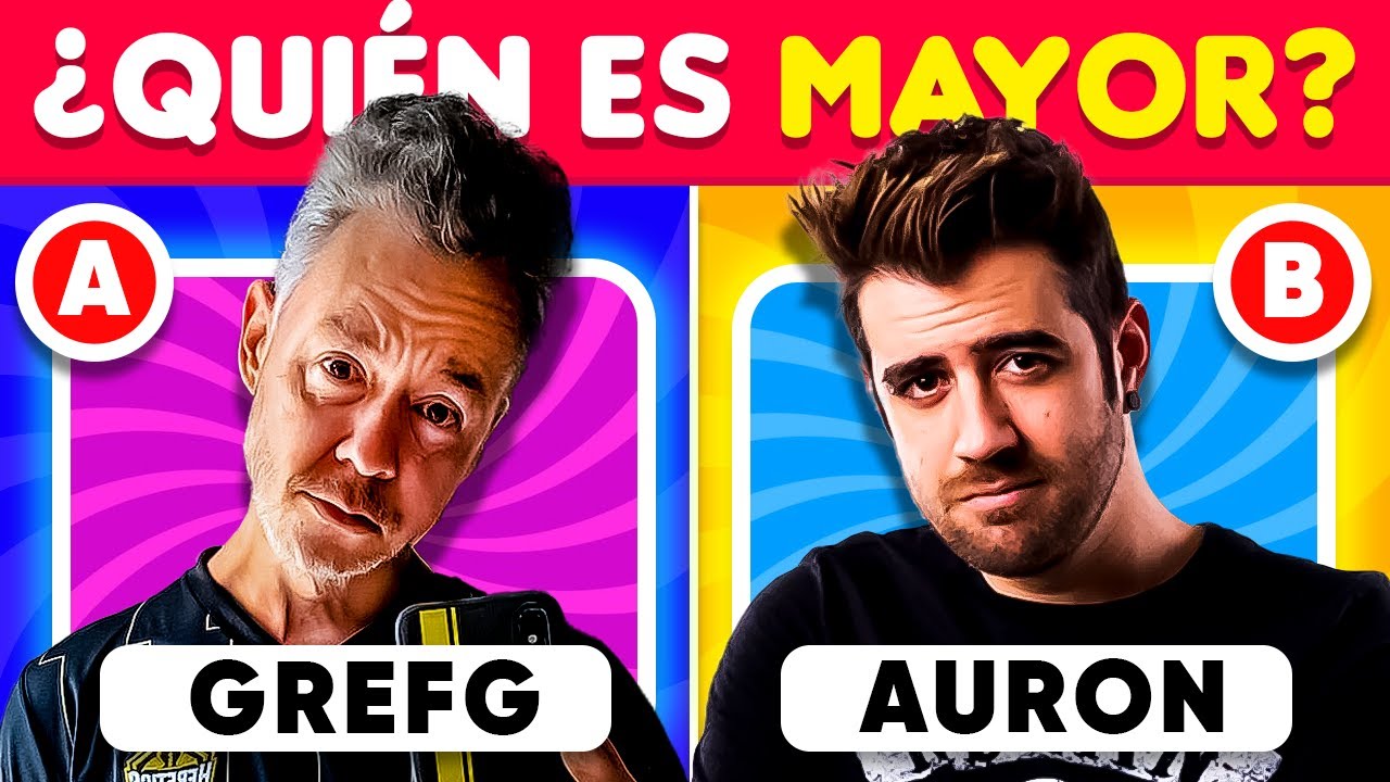 Adivina que Streamer es Mas Viejo 👨🏽‍🦱🧔🏻👩🏼‍🦱 Quiz de Edad Trivia de Streamers YouTube
